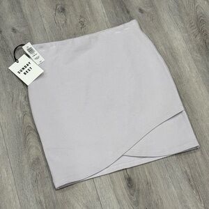 Aritzia Sunday Best Primrose Lavender Fog Business Casual Pencil Mini Skirt